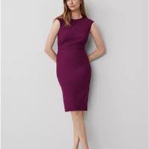 Ann Taylor Purple Midi Dress
